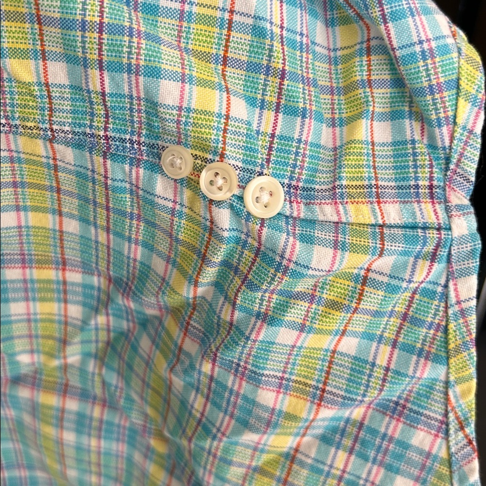 Ralph Lauren Men's‎ Green and Blue Plaid Shirt Small - Picture 5 of 6